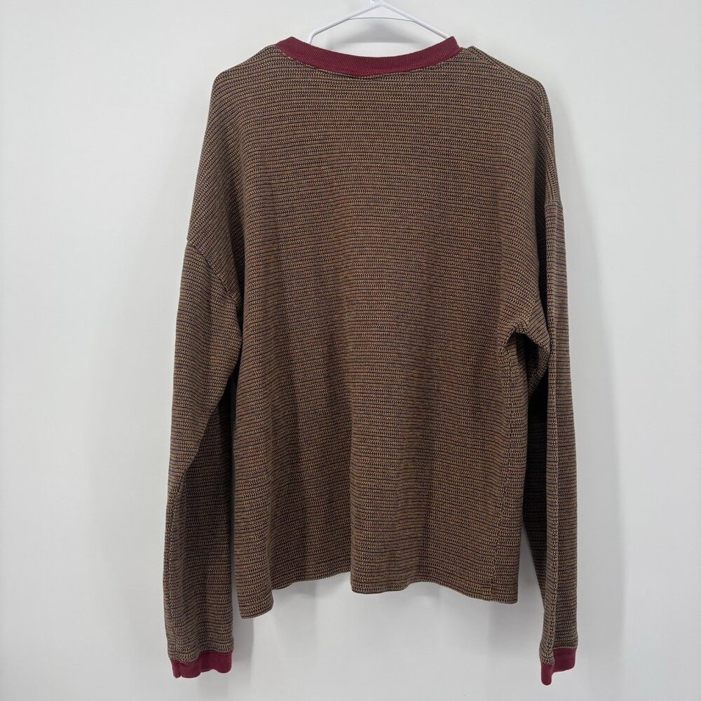 Vintage Snap Long Sleeve Shirt Multicolor 80s Hippie‎ Retro Mens Size Large USA - Picture 2 of 11